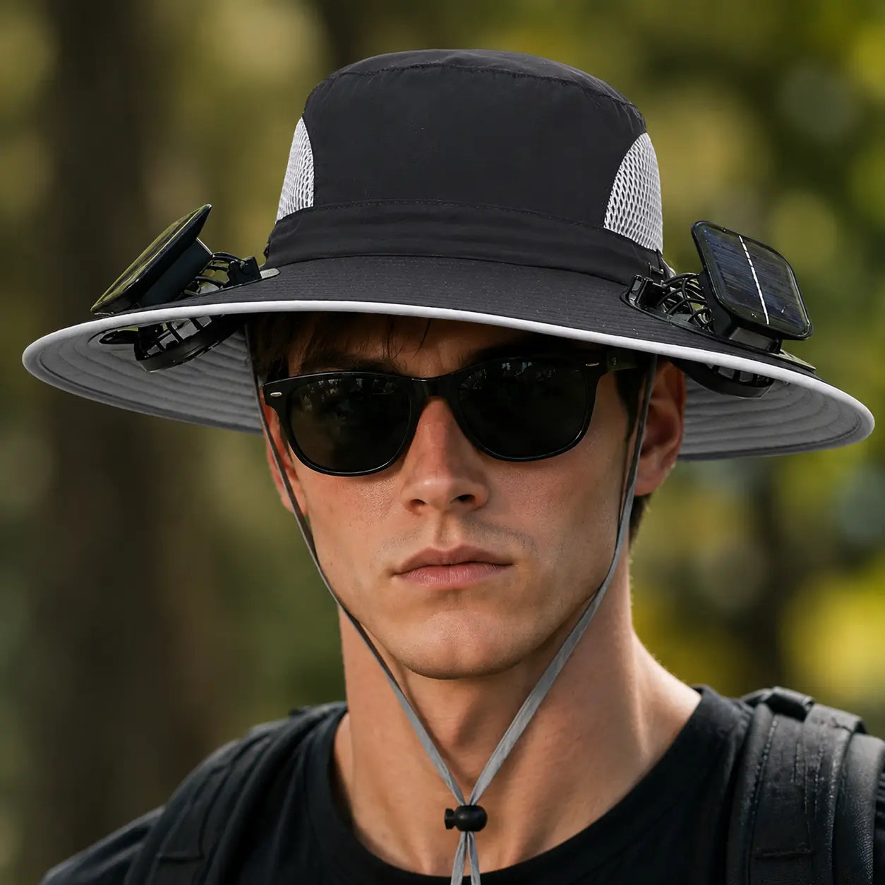 Solar-Powered Outdoor Cooling Fan Hat