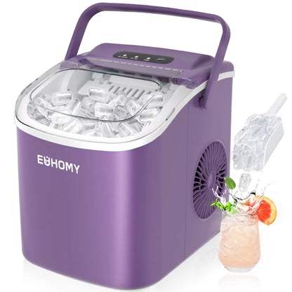 EUHOMY Ice Maker Countertop with Handle