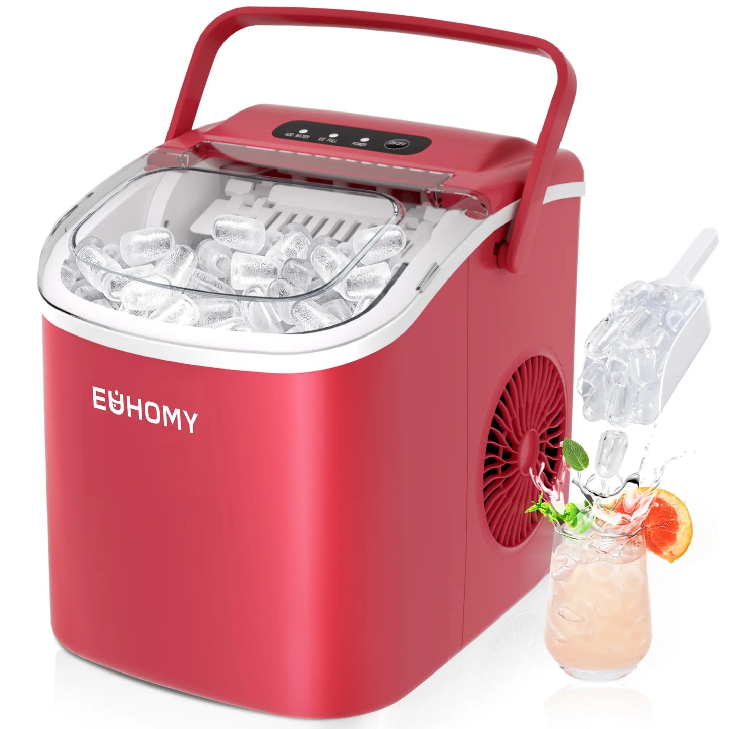 EUHOMY Ice Maker Countertop with Handle