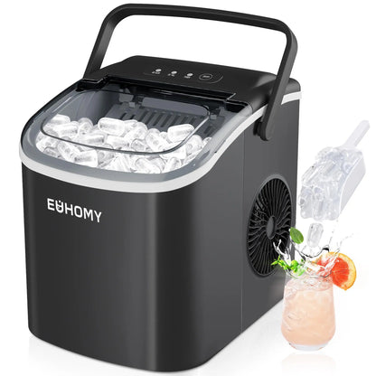 EUHOMY Ice Maker Countertop with Handle