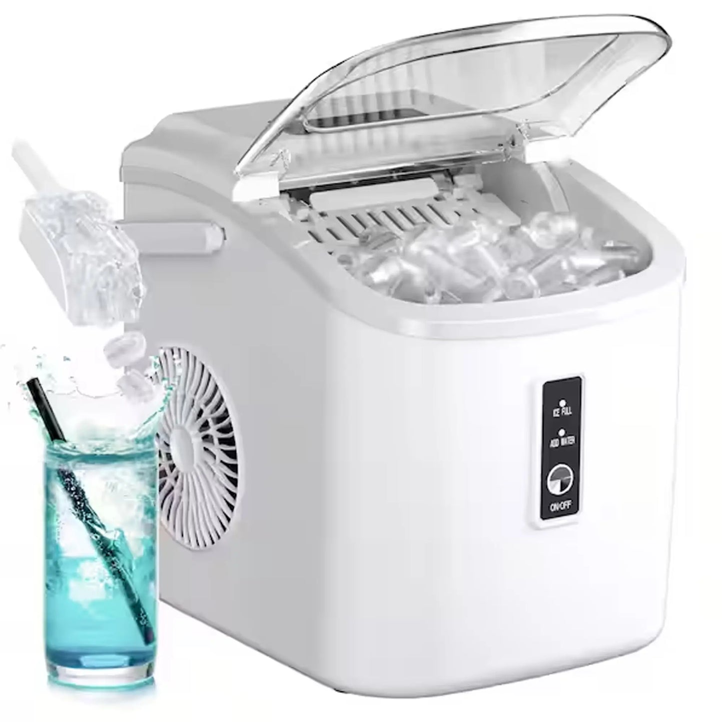 EUHOMY Ice Maker Countertop with Handle