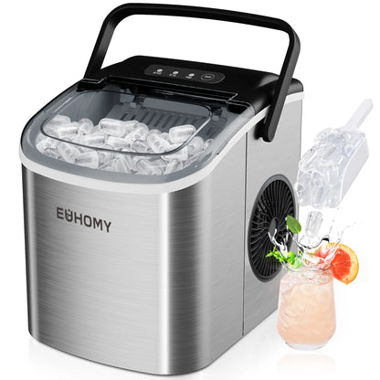 EUHOMY Ice Maker Countertop with Handle
