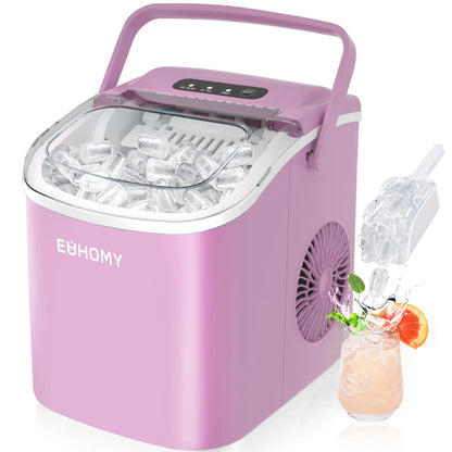 EUHOMY Ice Maker Countertop with Handle