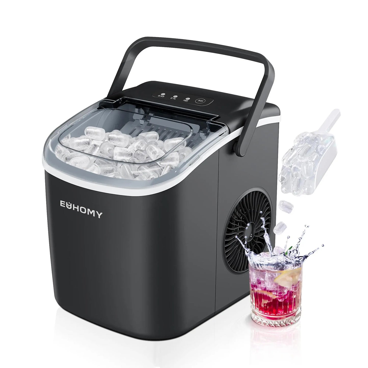 EUHOMY Ice Maker Countertop with Handle