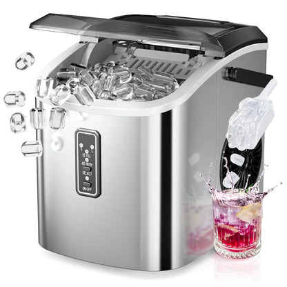 EUHOMY Ice Maker Countertop with Handle