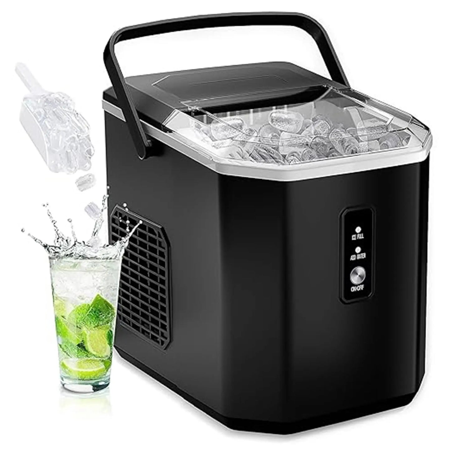 EUHOMY Ice Maker Countertop with Handle