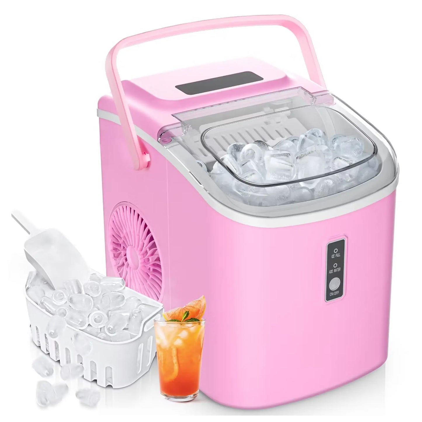 EUHOMY Ice Maker Countertop with Handle