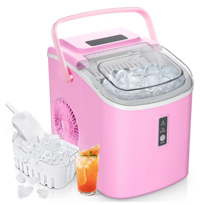 EUHOMY Ice Maker Countertop with Handle