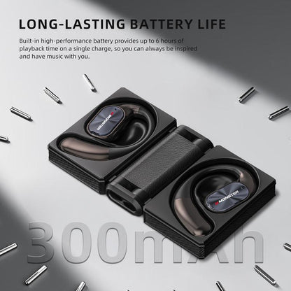 Monster open-back microphone headphones, suitable for running, working out, driving, going to school, etc.—Gifts for Men & Women