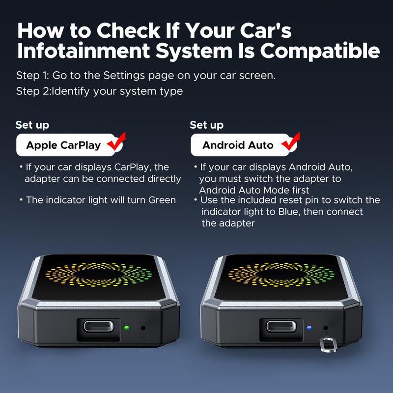 LAMTTO Wired to Wireless Carplay Adapter
