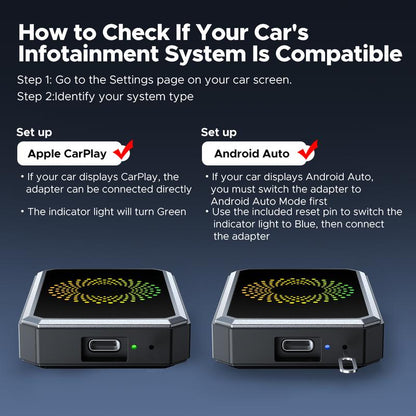 LAMTTO Wired to Wireless Carplay Adapter