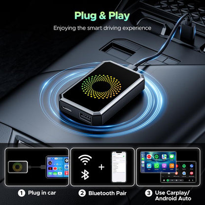 LAMTTO Wired to Wireless Carplay Adapter