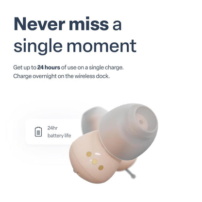 Audien Atom ONE OTC Hearing Aids for Adults – Discreet In-Ear Sound Amplification, Rechargeable, No Prescription