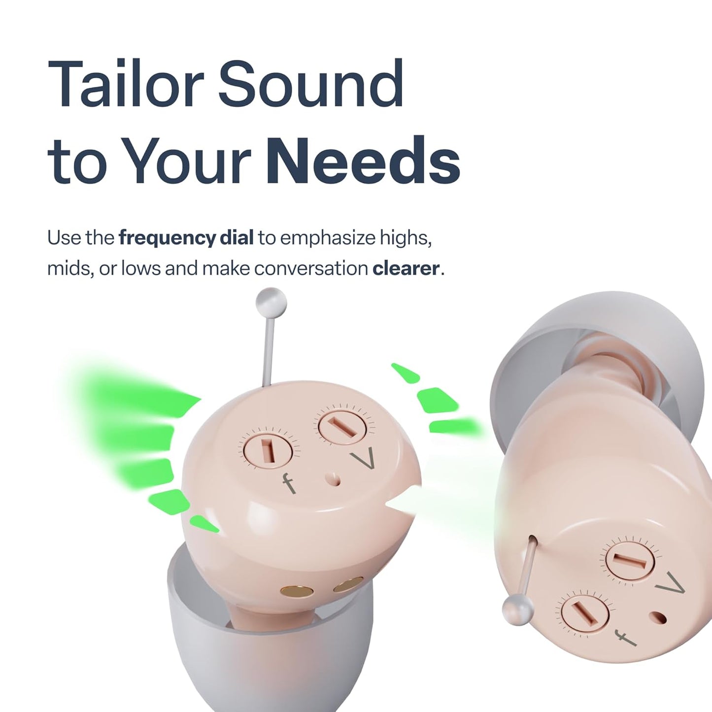 Audien Atom ONE OTC Hearing Aids for Adults – Discreet In-Ear Sound Amplification, Rechargeable, No Prescription