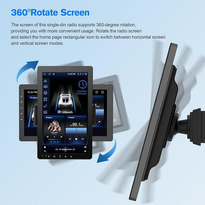 Haudio 10.1″ Rotatable Touch Screen Car Stereo