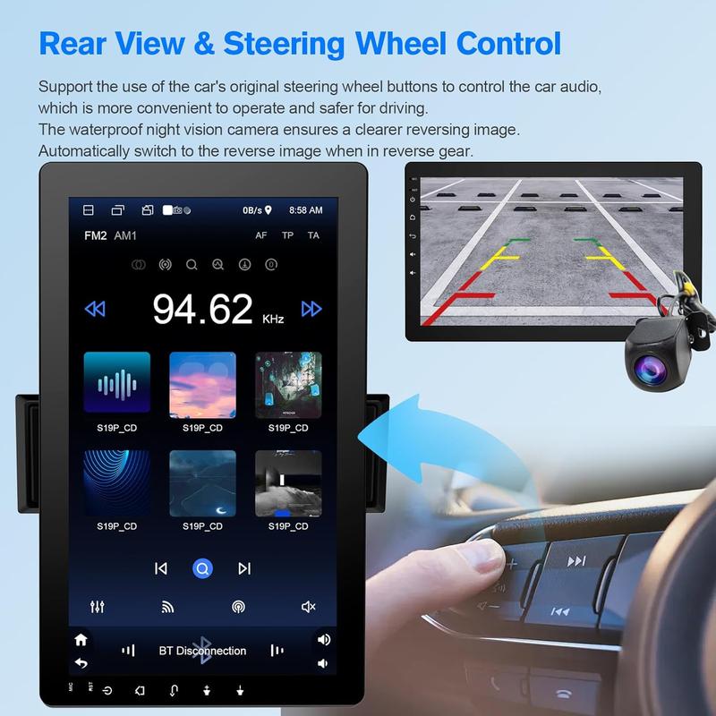 Haudio 10.1″ Rotatable Touch Screen Car Stereo