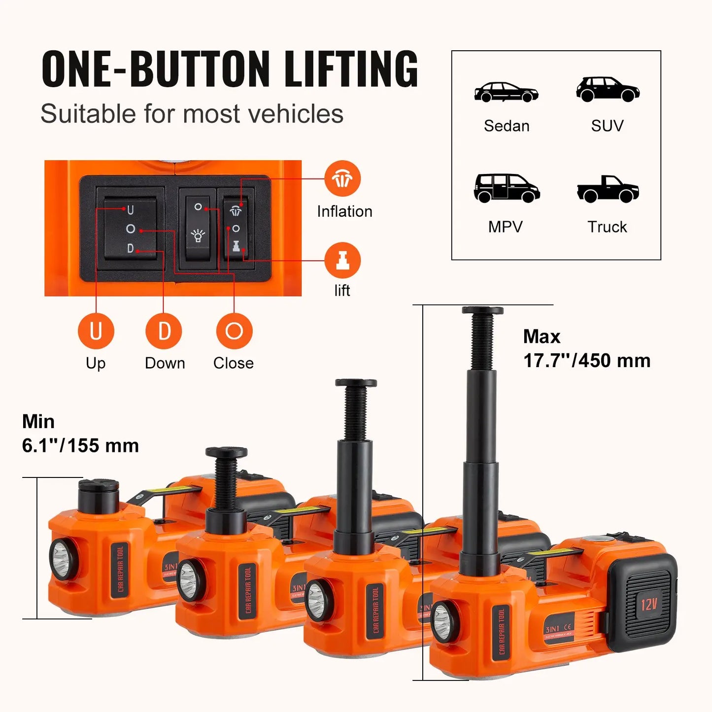 VEVOR Electric Car Jack Set