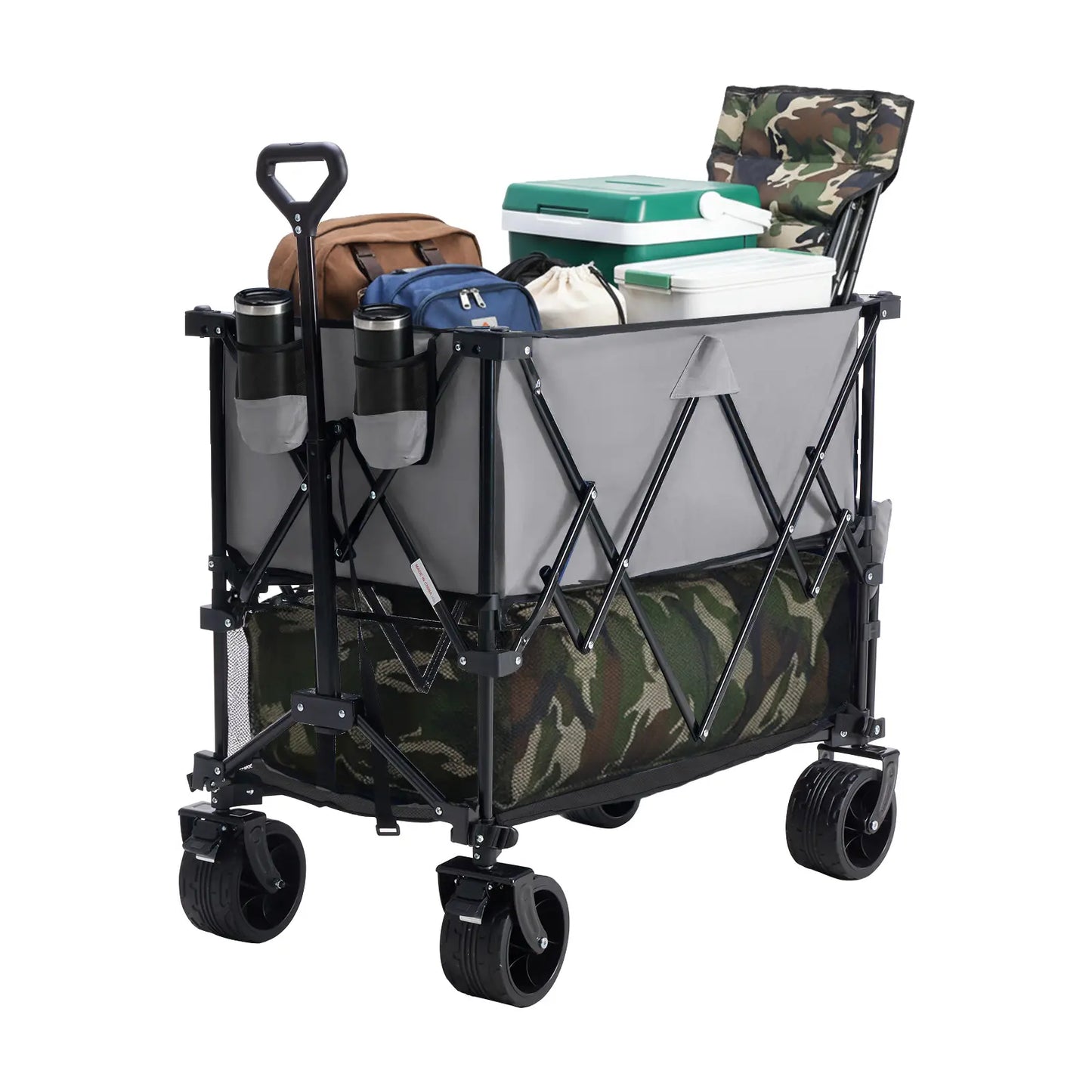 Large Capacity Folding Double Decker Wagon with Brakes