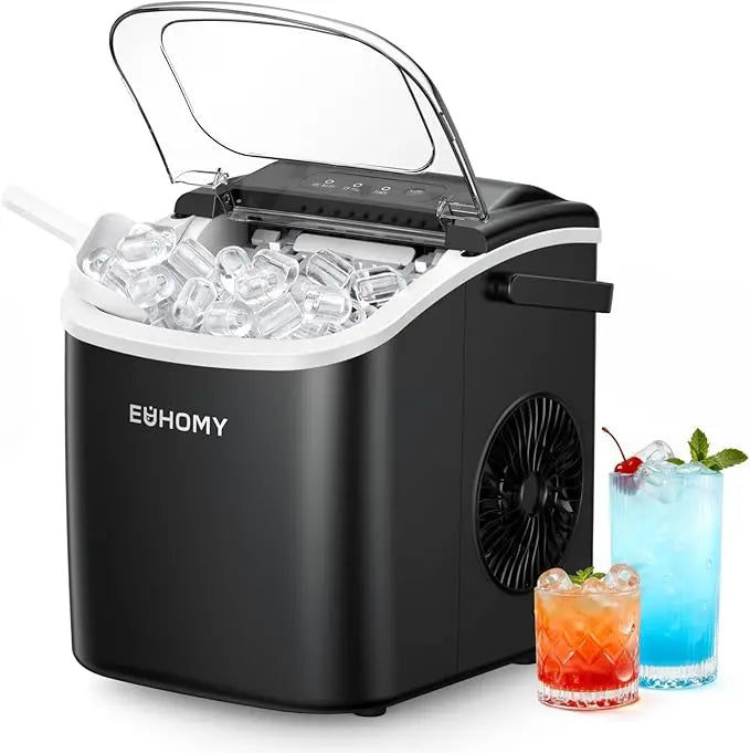 EUHOMY Ice Maker Countertop with Handle