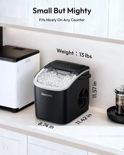 EUHOMY Ice Maker Countertop with Handle