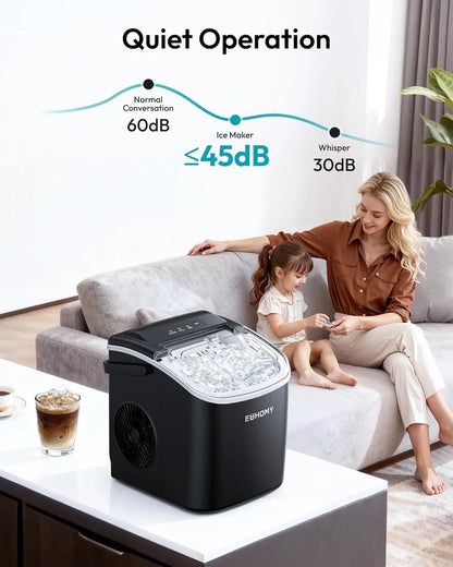 EUHOMY Ice Maker Countertop with Handle
